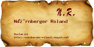 Nürnberger Roland névjegykártya