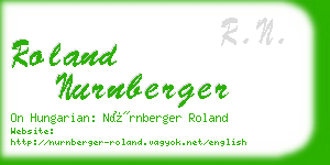 roland nurnberger business card